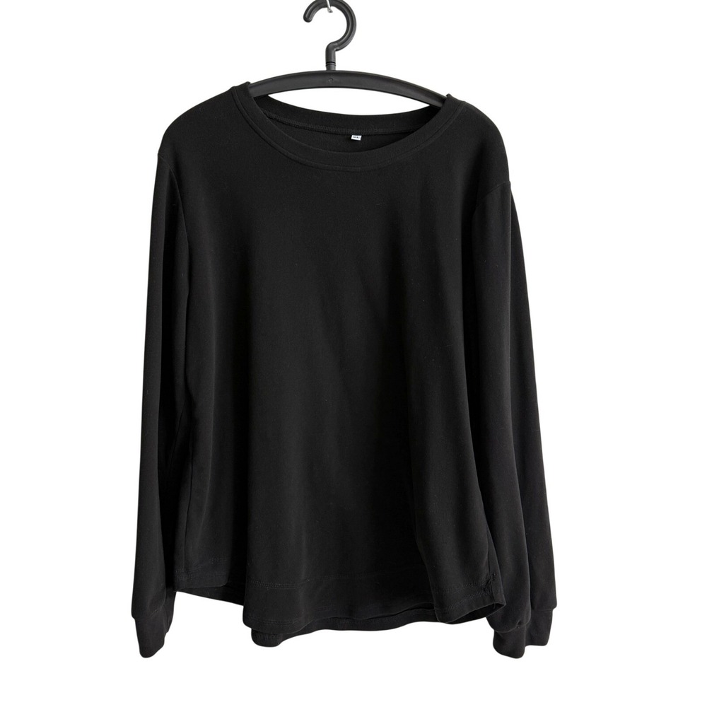 Women's XL Black Fleece Sweatshirt Activewear Everyday Timeless Outdoors